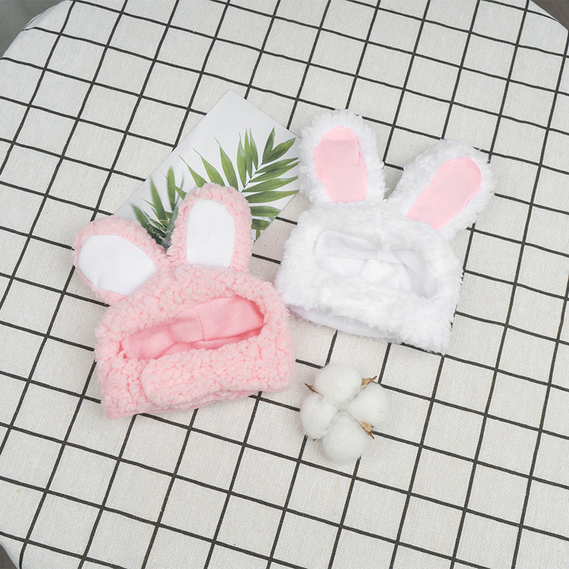 2-Pack Bunny Ears Cat Hat - Pink & White