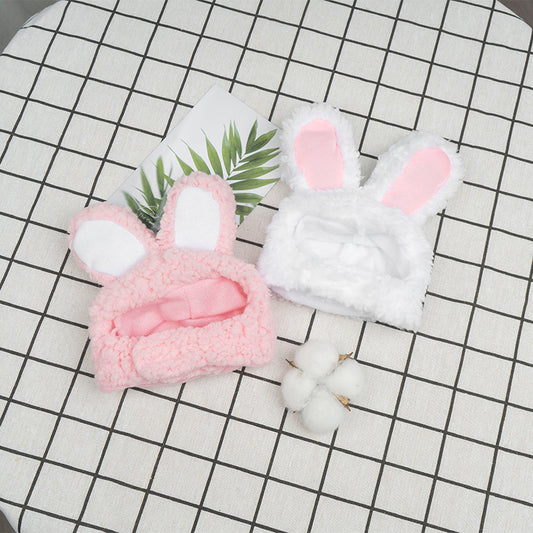 2-Pack Bunny Ears Cat Hat - Pink & White