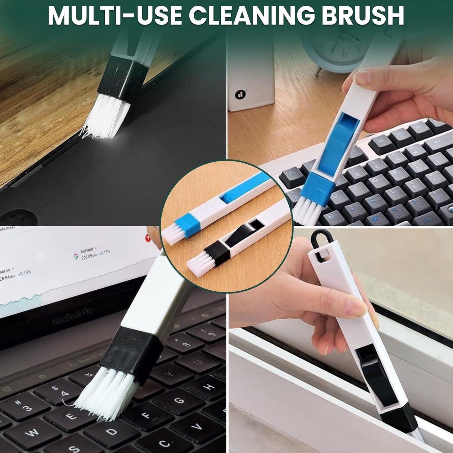 Set B Multi-Use Heavy-Duty Cleaning Brush Set – 14-Piece Hard Bristle Tool Kit for Kitchen, Bathroom & Tight Spaces