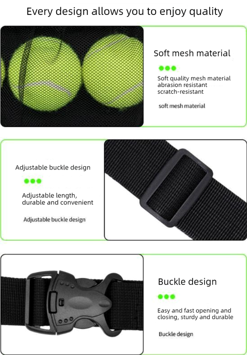 Large Capacity Portable Pickleball & Tennis Ball Carrier