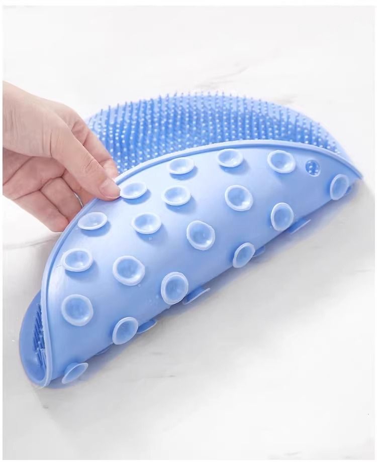 Blue 3-piece set ,Non-Slip Foot Massager & Exfoliating Shower Set