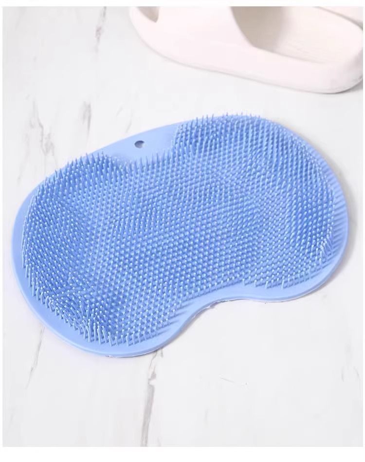 Blue 3-piece set ,Non-Slip Foot Massager & Exfoliating Shower Set