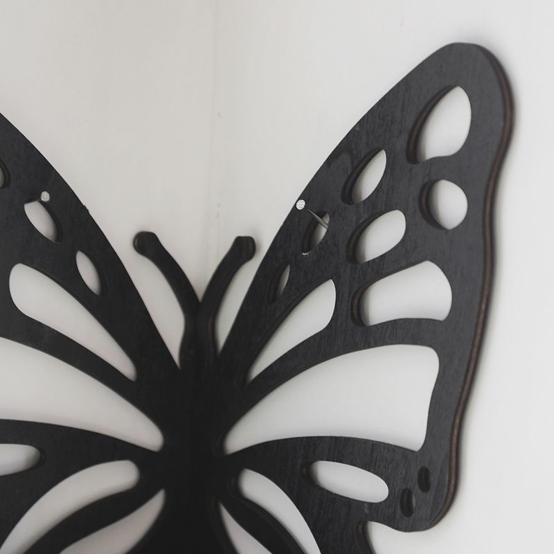 Butterfly Corner Wall Shelf - Black