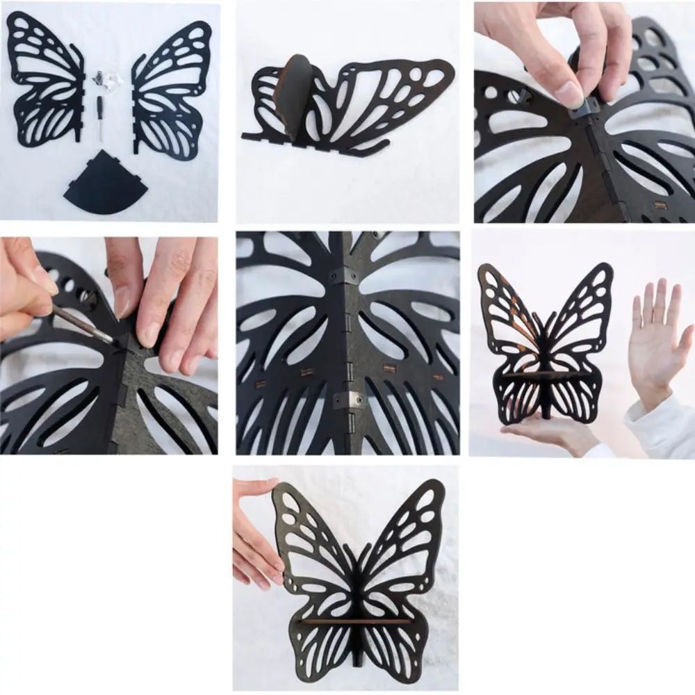 Butterfly Corner Wall Shelf - White