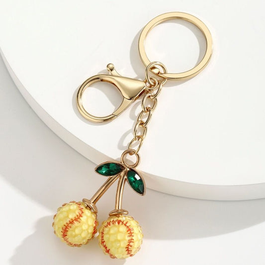 Baseball Keychains 2 Pack - Yellow