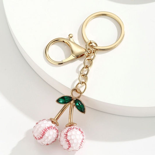 Baseball Keychains 2 Pack - White