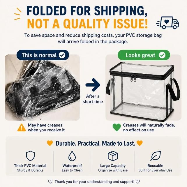 Clear PVC Book Storage Boxes 3 Pack