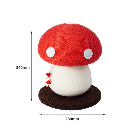 Red Mushroom Cat Tree with Sisal Scratching Post