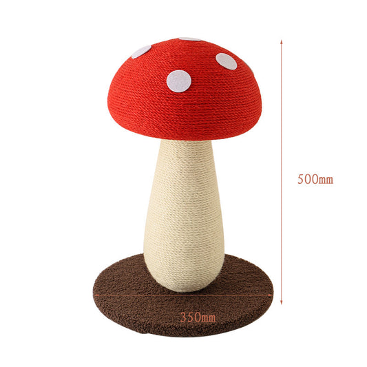 Red Mushroom Cat Tree with Sisal Scratching Post