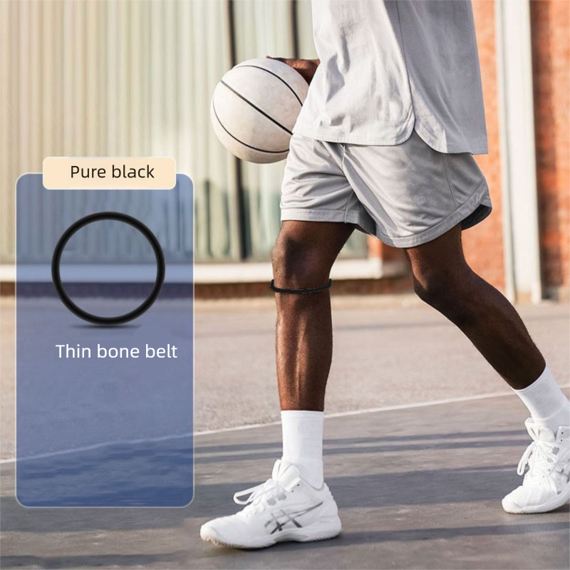 5 Pairs Black Patellar Tendon Silicone Stabilizer Knee Straps for Running and Basketball for Active Individuals