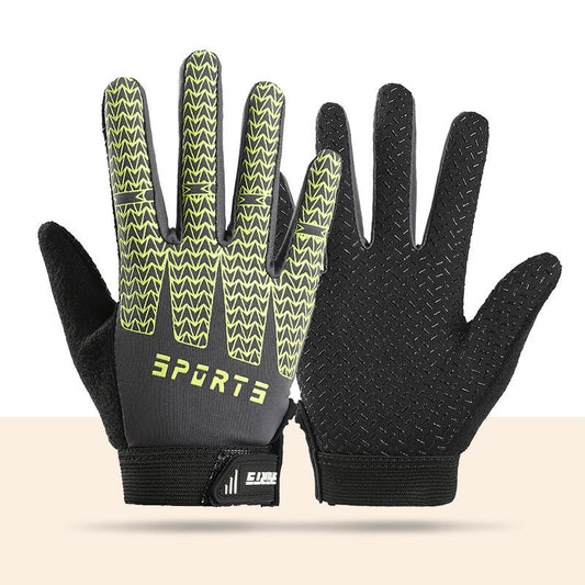 Black & Green Breathable Cycling Gloves - L
