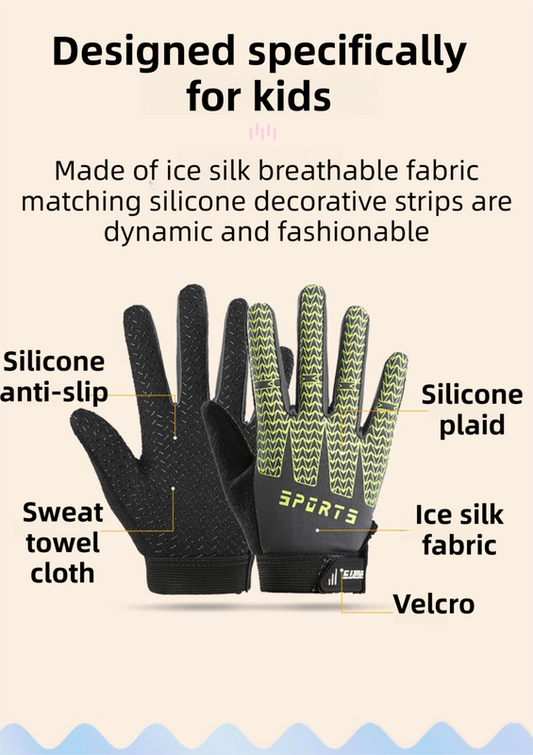 Black & Green Breathable Cycling Gloves - L