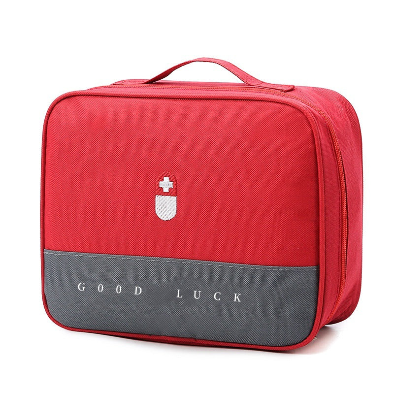 Red Large Capacity Empty First Aid Kit 25 x 14 X 20cm