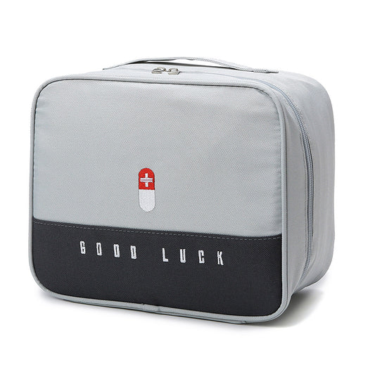 Grey Large Capacity Empty First Aid Kit 25 x 14 X 20cm