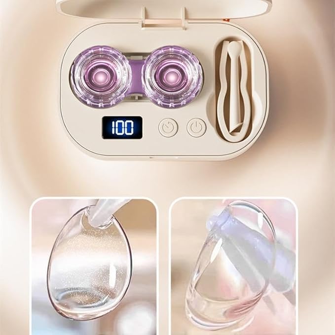 Smart -Frequency Ultrasonic Contact Lens Cleaner