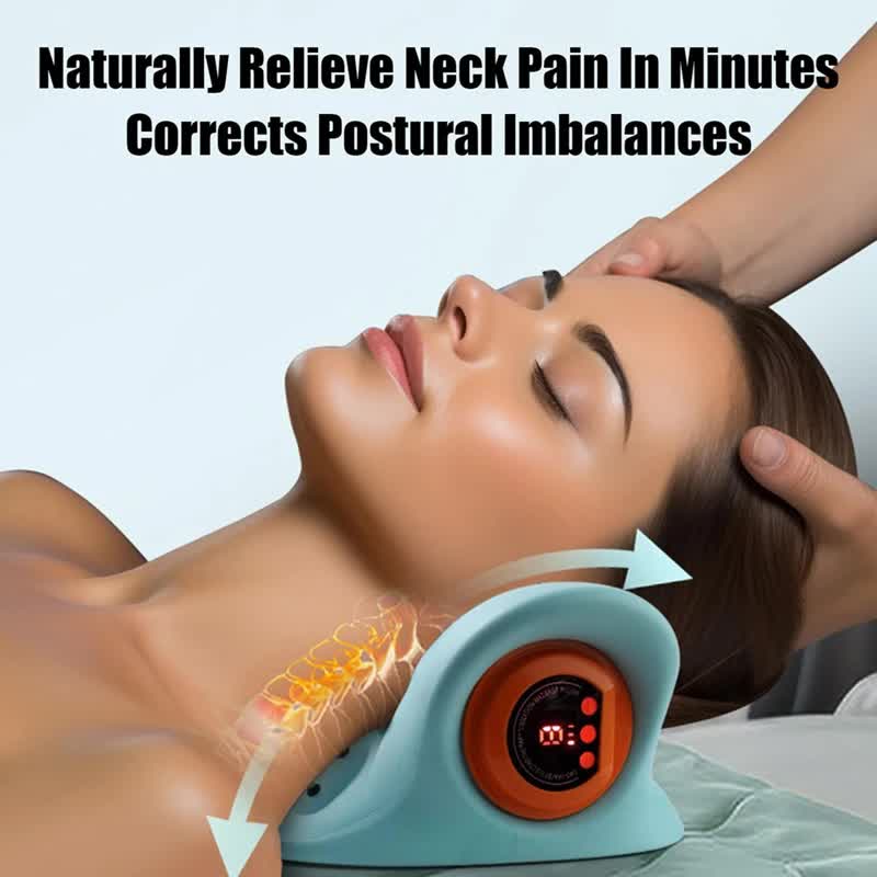 Red Light Therapy & EMS Pulse Dual-Angle Neck Massager
