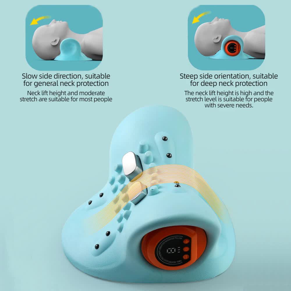 Red Light Therapy & EMS Pulse Dual-Angle Neck Massager