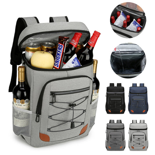 Light Grey 5.55 Gallons Large Insulated Picnic Backpack