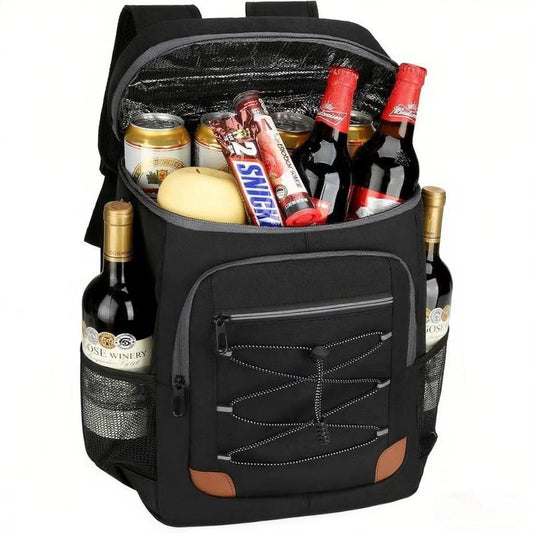 Black 5.55 Gallons Large Insulated Picnic Backpack