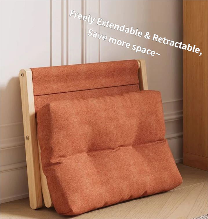 White Foldable Ottoman & Padded Footstool with Velcro Stability - Cotton Linen Portable Office Leg Rest & Entryway Shoe Stool