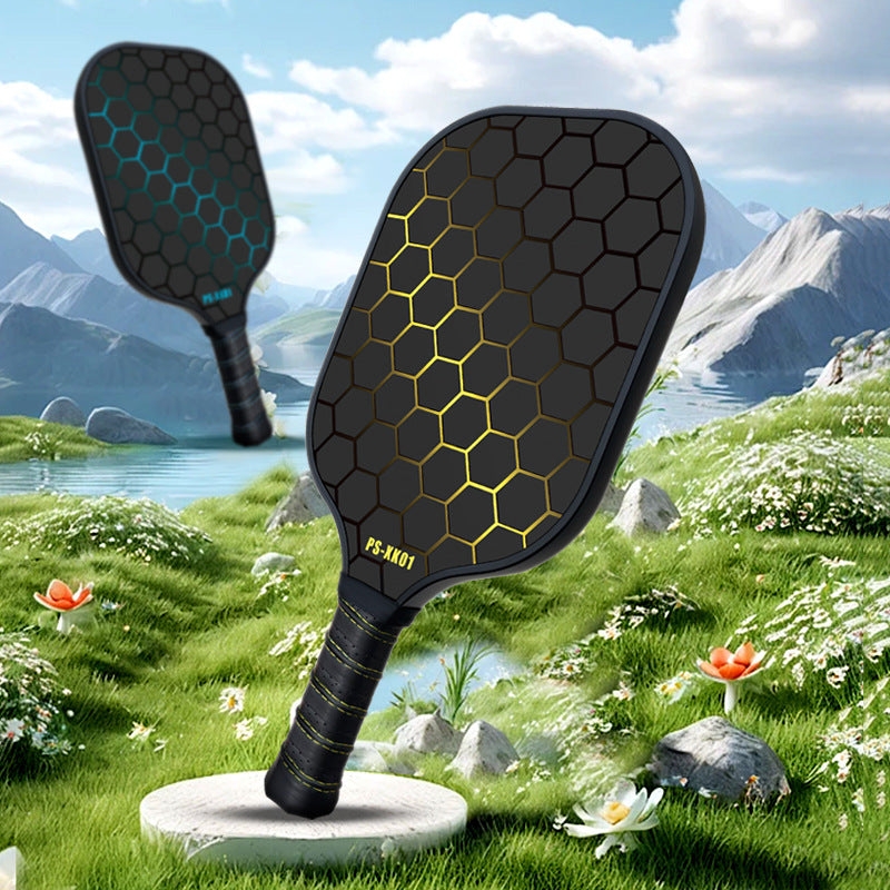 Black and Blue Lightweight Fiberglass Pickleball Paddle Set