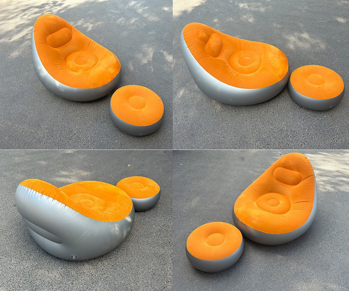 Portable Ergonomic S-shaped Air Lounger for Indoor & Outdoor