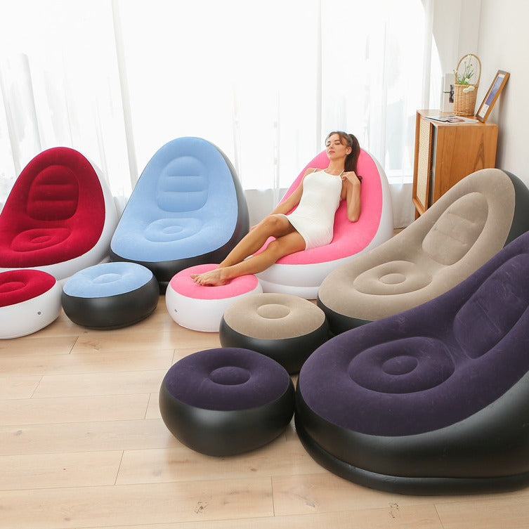 Portable Ergonomic S-shaped Air Lounger for Indoor & Outdoor