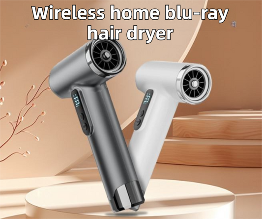 White Wireless Rechargeable Hot & Cold Hair Dryer 3 Speed & Temperature Settings