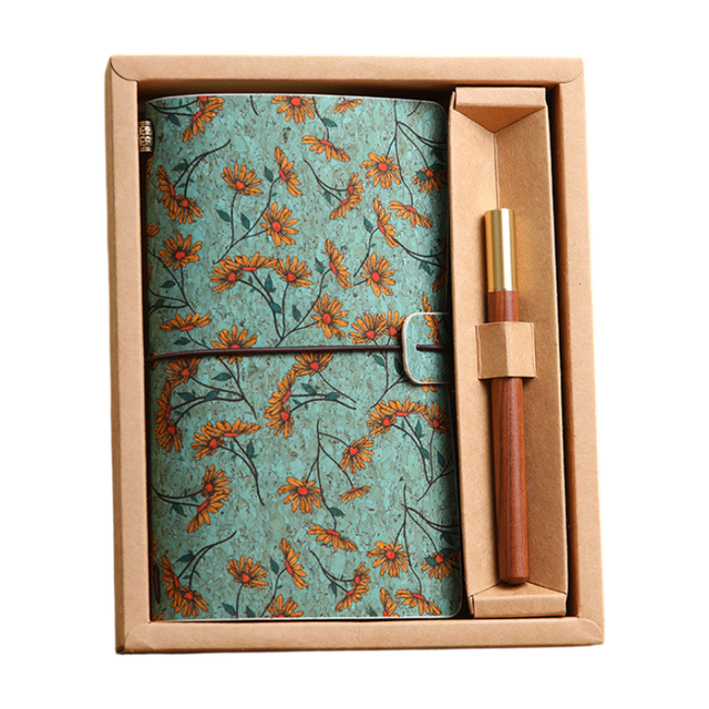 Wild Rose Retro A6 Travelers Leather Notebook