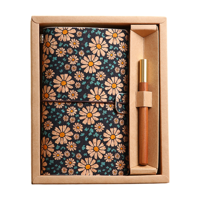 Cornflower Retro A6 Travelers Leather Notebook