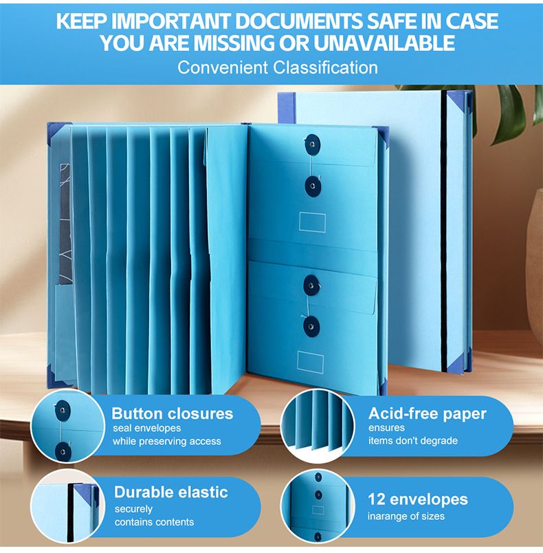 In Case I Go Missing Pink High-Capacity Emergency Information Binder - Heavy Duty Expanding File Organizer and Document Safety Folder