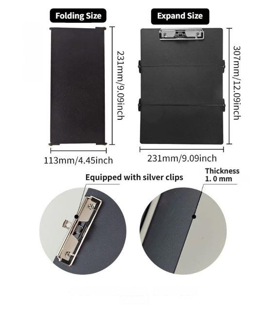 Lightweight Pocket-Sized A4 Document Holder & 180° Flat Writing Pad