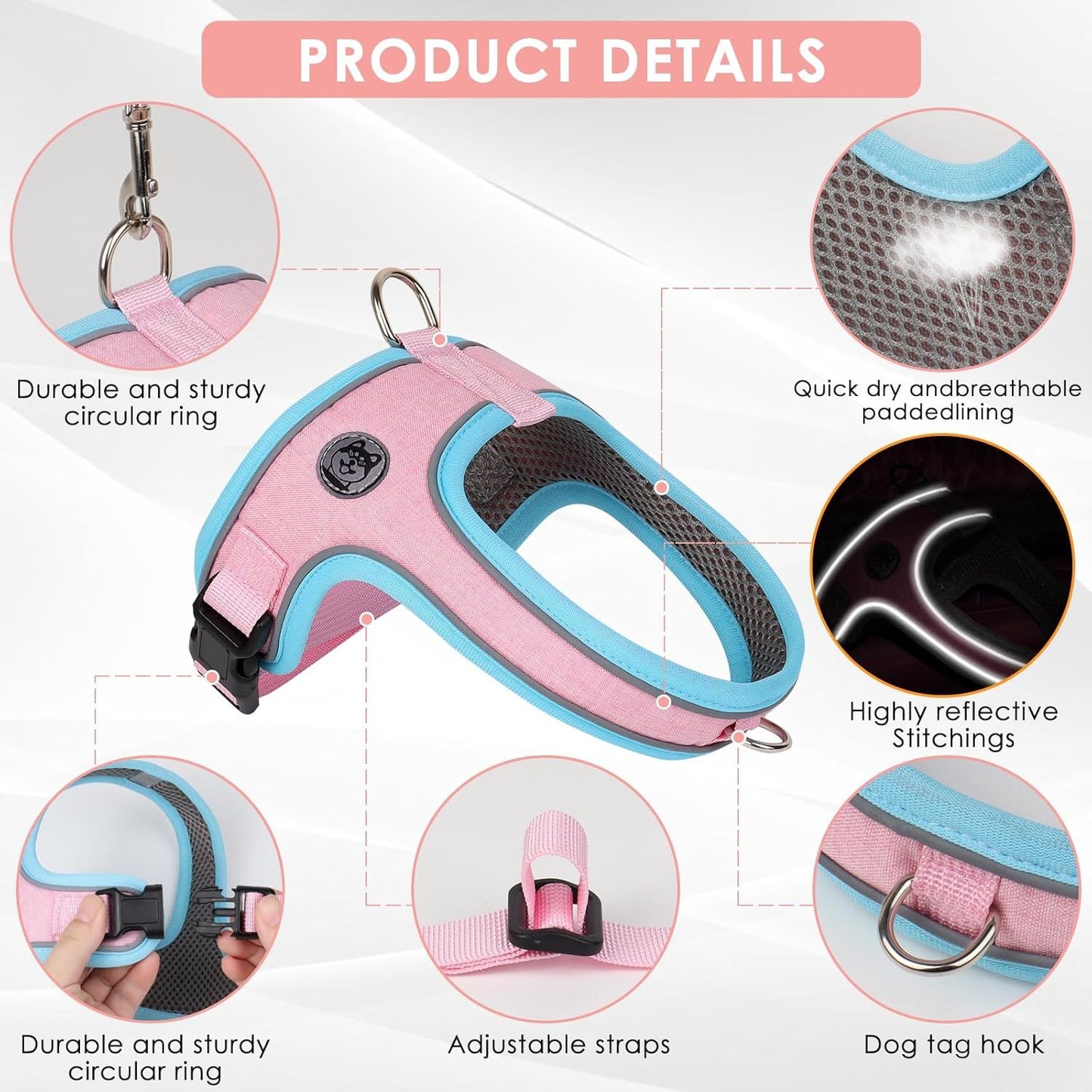 Dog Harness~ Breathable Anti-Choke Escape-Proof Step-In Walking Gear