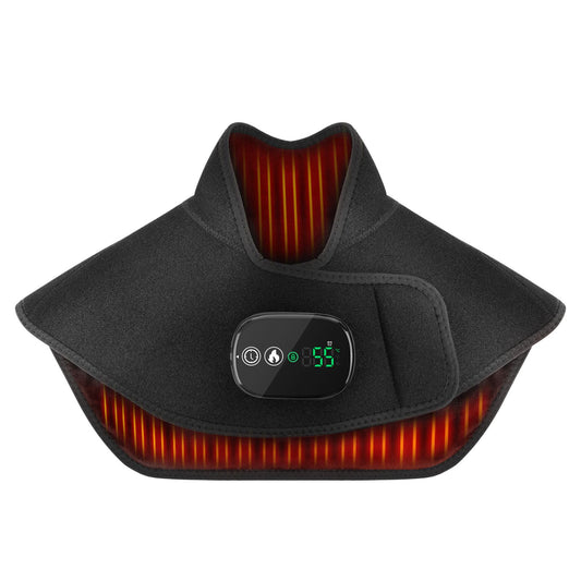Black Wireless Large Coverage Heated Shoulder & Neck Wrap