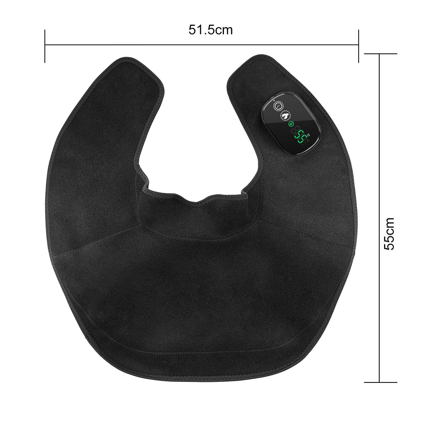 Black Wireless Large Coverage Heated Shoulder & Neck Wrap