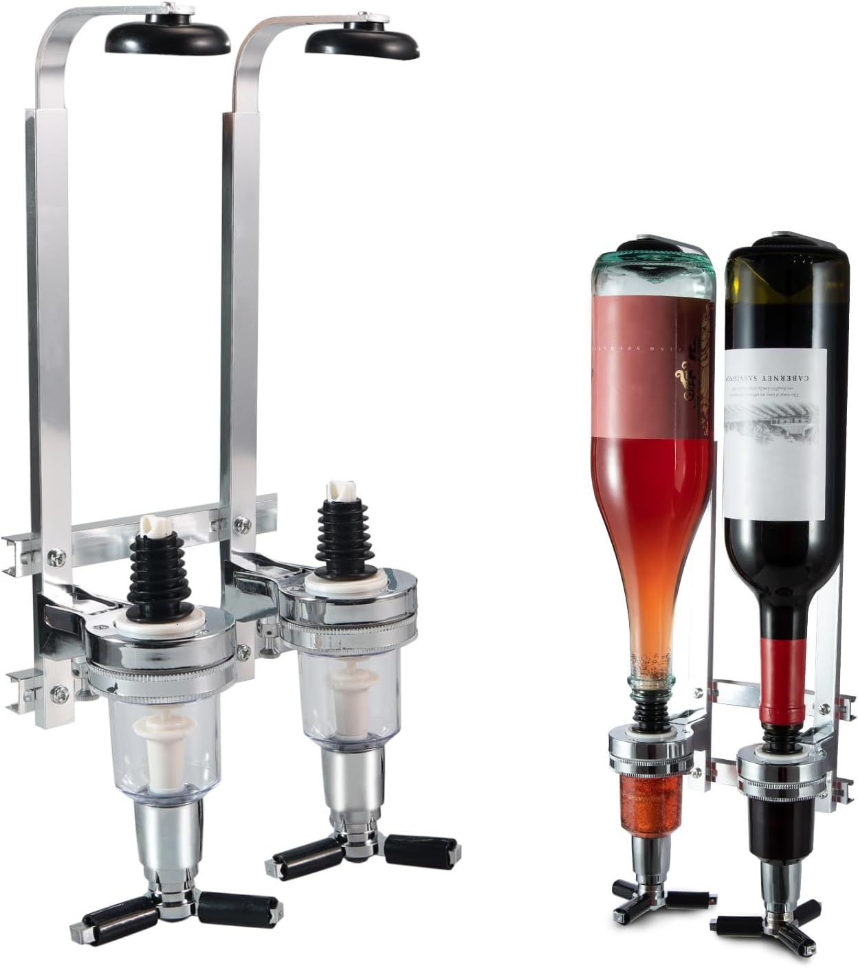 Professional Wall-Mounted Alcohol Tot Dispenser (2 Head)