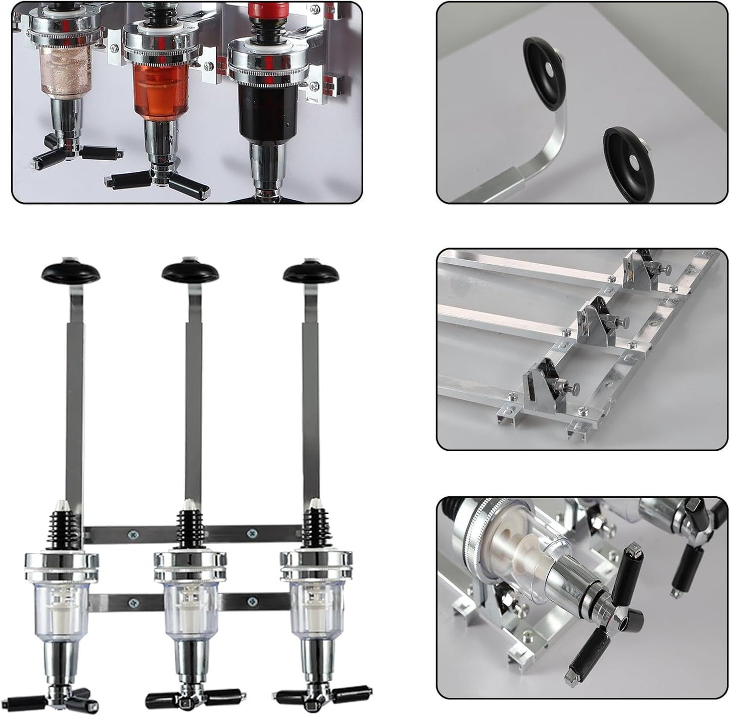 Professional Wall-Mounted Alcohol Tot Dispenser (2 Head)