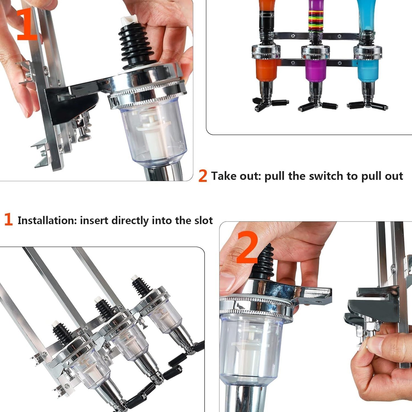 Professional Wall-Mounted Alcohol Tot Dispenser (2 Head)