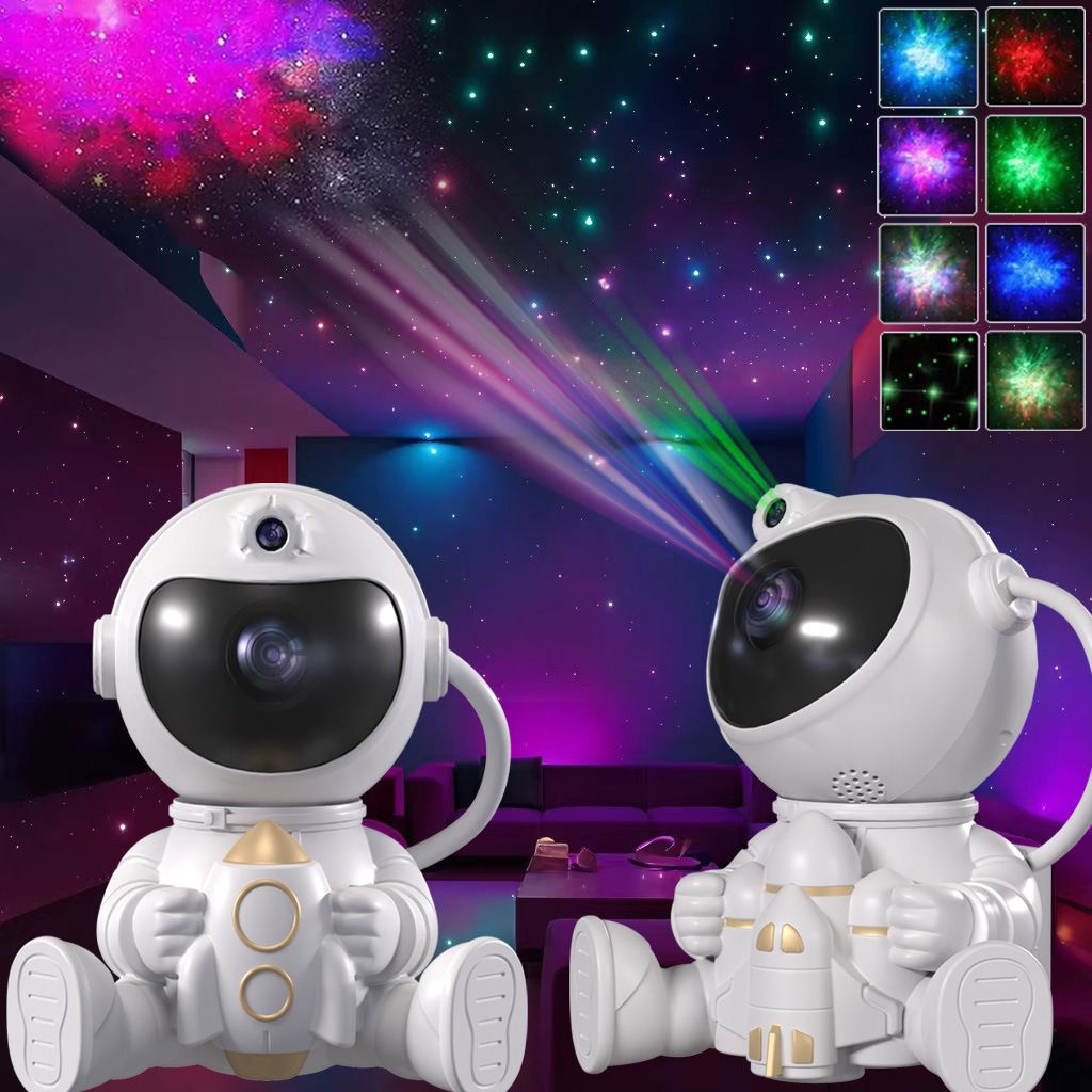 Astronaut Nebula Projector & Starry Night Ambient Light with Star Accents