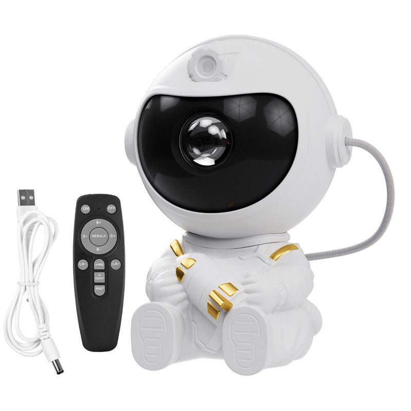 Astronaut Nebula Projector & Starry Night Ambient Light with Airplane Accents