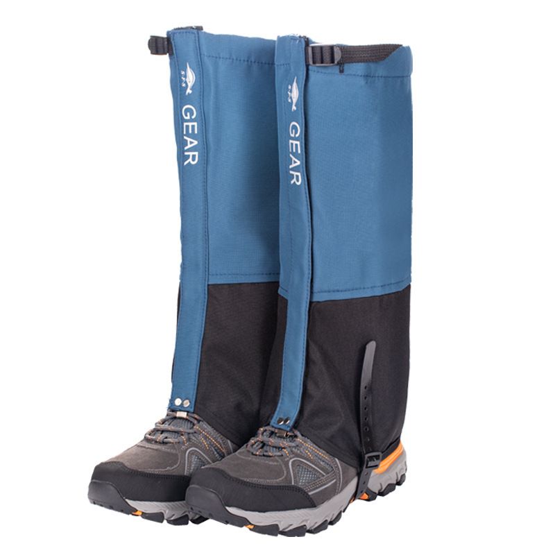 Blue Breathable Nylon Waterproof Hiking Leg Gaiters