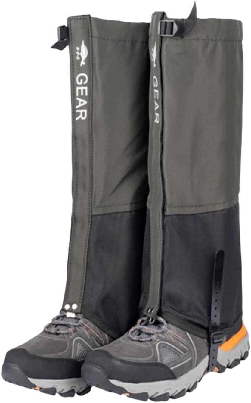Green Breathable Nylon Waterproof Hiking Leg Gaiters
