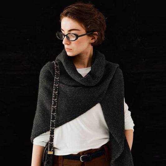 Dark Grey 190x70cm Triangle Scarf