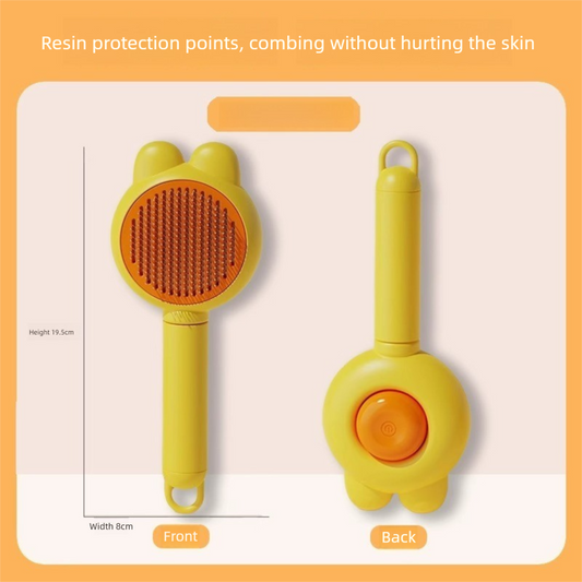 Yellow Self-Cleaning Pet Slicker Brush - 2 Pack
