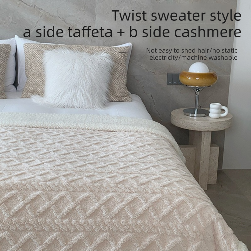Yellow 180*200cm Double Blanket, Taffeta Fleece Blanket, Thick Winter Quilt, Lambswool Coral Fleece Small Blanket, Office Nap Blanket, Sofa Cover Blanket, Bedding, Machine Washable