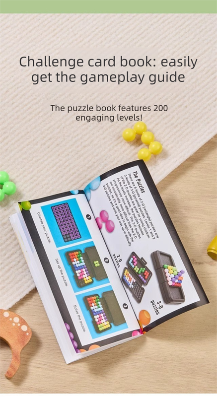 3-Pce Black 3D Puzzle - portable, educational logic game suitable for children and adults, featuring numerous levels and made of ABS material.