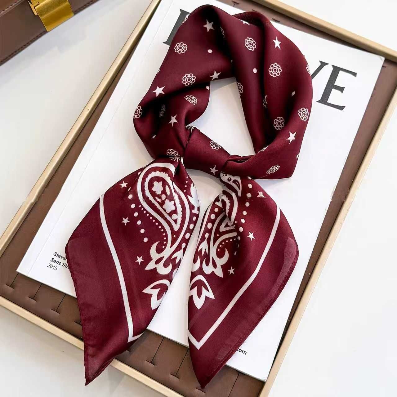 Black Women's 70cm Square Scarf
