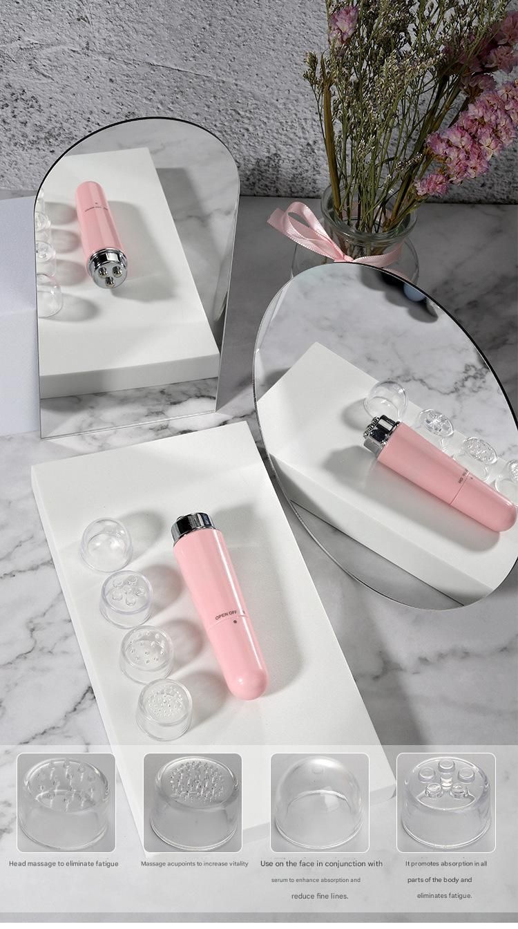 White Electric Eye Massager Pen - Vibration Massage Wand for Eye Area, Face, and Neck - Battery Operated Skincare Tool（Batteries not included）, Compact Daily Use, Gift Ready