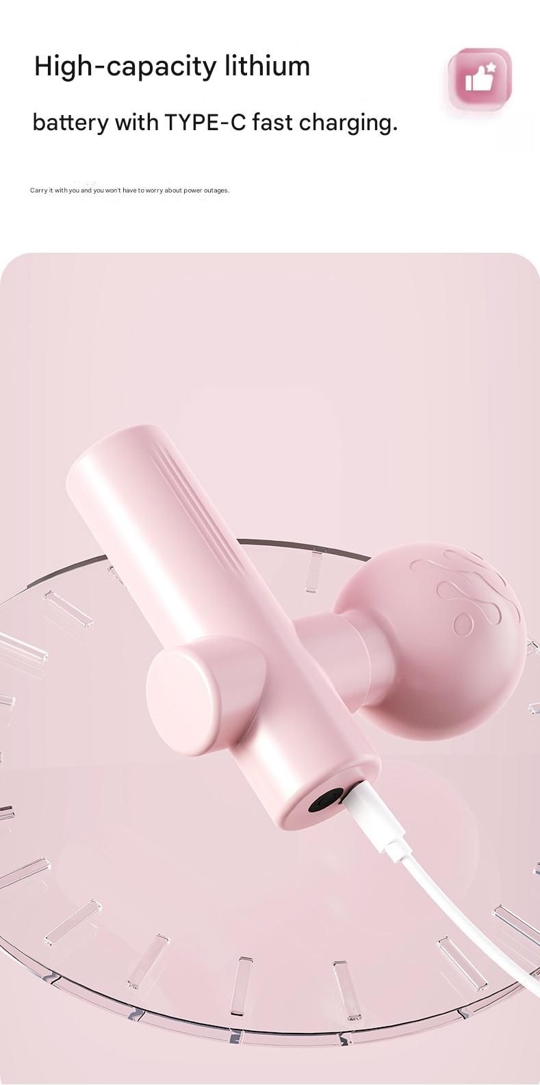 Pocket-Sized Deep Tissue Percussion Massager with 4 Speeds