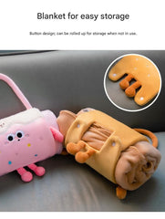 Cartoon Hand-Carry Roll-Up Blanket
